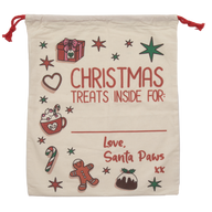 CHRISTMAS: "Christmas Treats Inside" Santa Sack (+ add personalisation option)