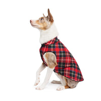 DOG STRETCH FLEECE | Goldpaw: Red Plaid