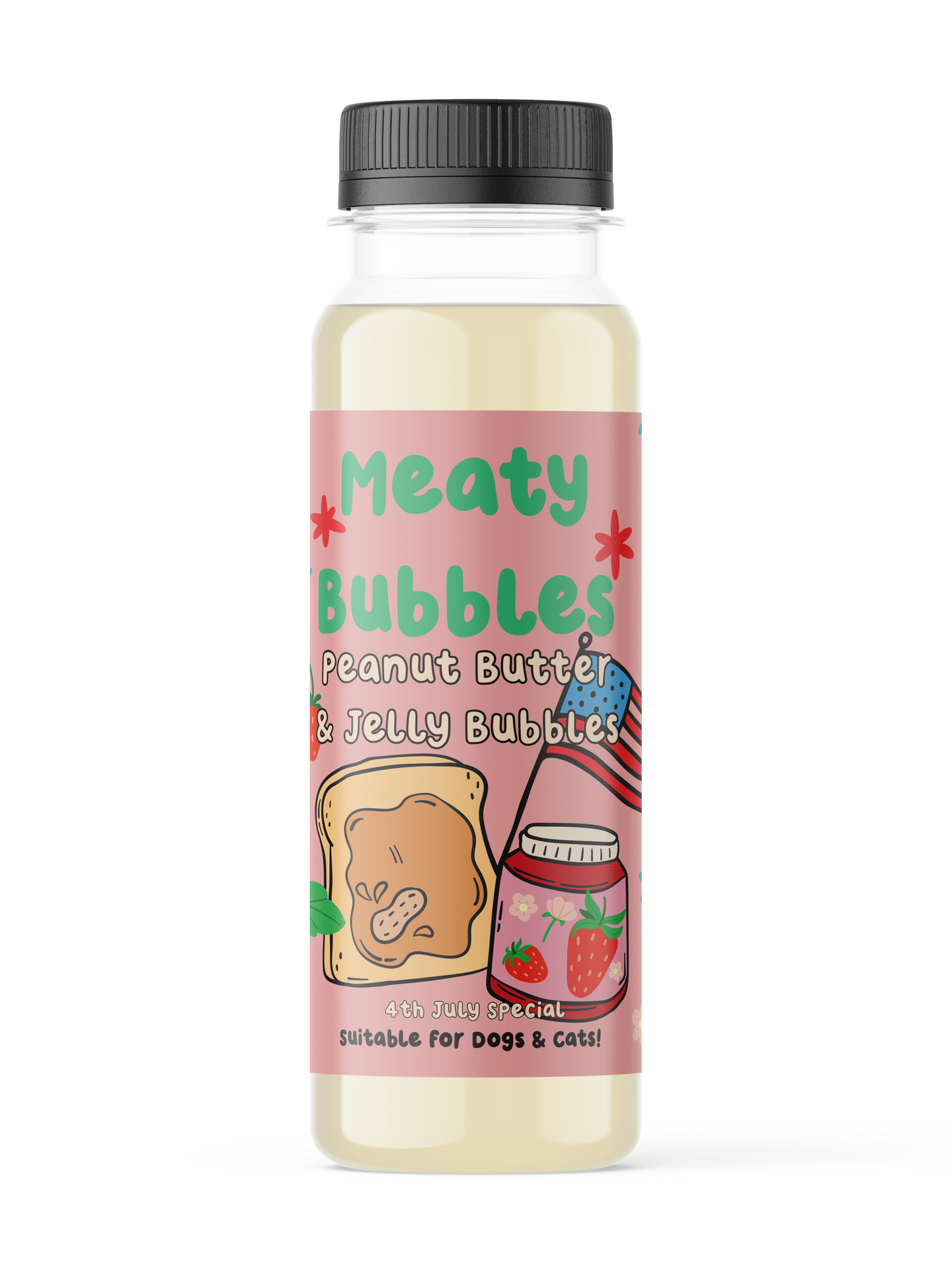 DOG TREATS | Meaty Bubbles: Peanut Butter & Jelly Bubbles (150ml)