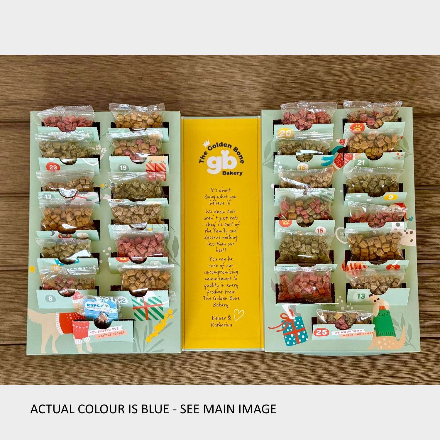 DOG TREATS | Golden Bone Bakery: BLUE Christmas Advent Calendar with Dog Treats & Surprise