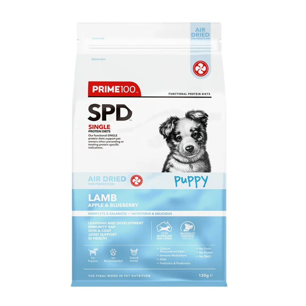 DOG FOOD | Prime100: SPD Air Puppy Lamb, Apple & Blueberry 120g