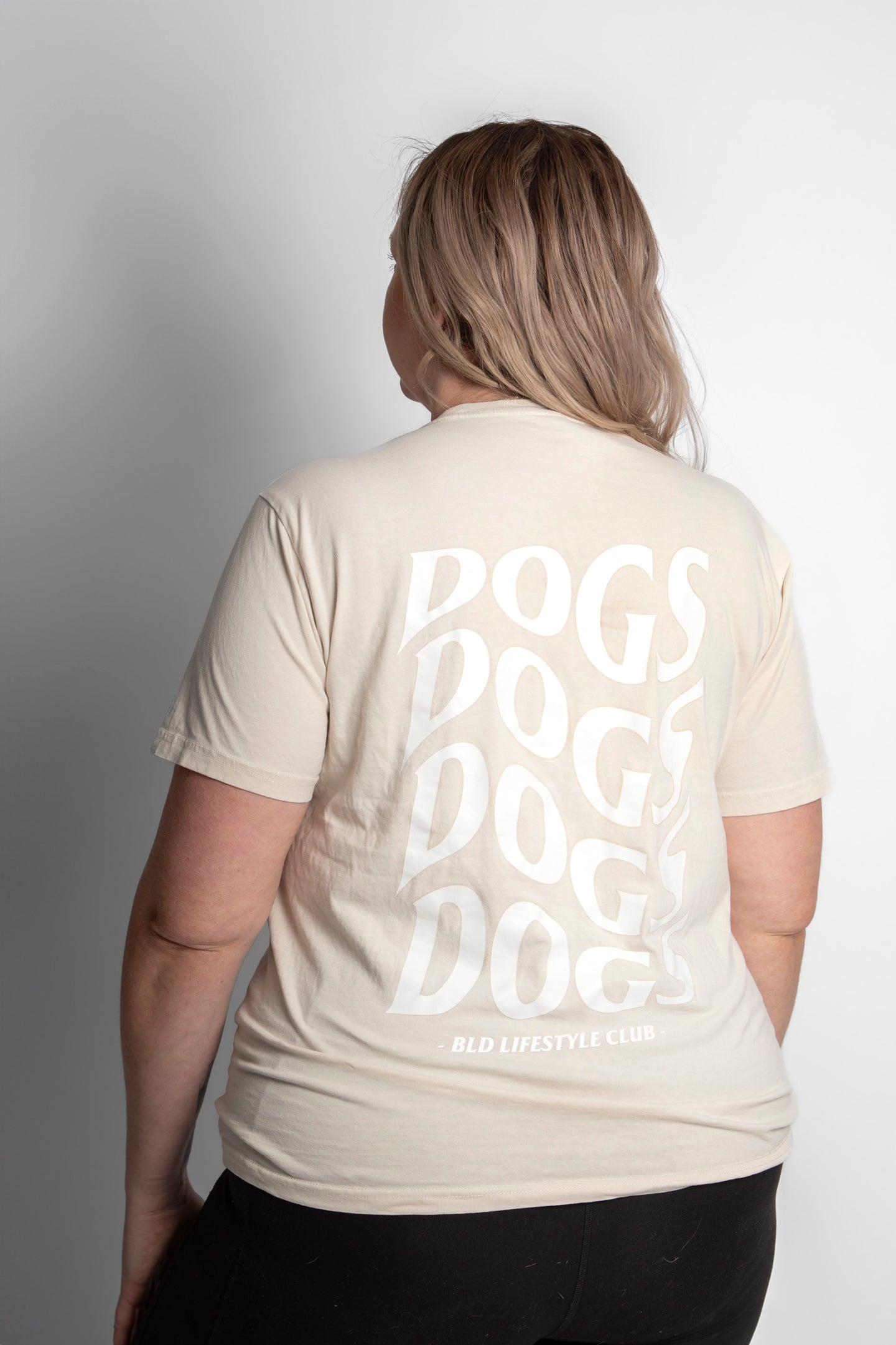 BLD LIFESTYLE CLUB TEE: "Dogs Dogs Dogs Dogs" | Ecru (Digital Printing)