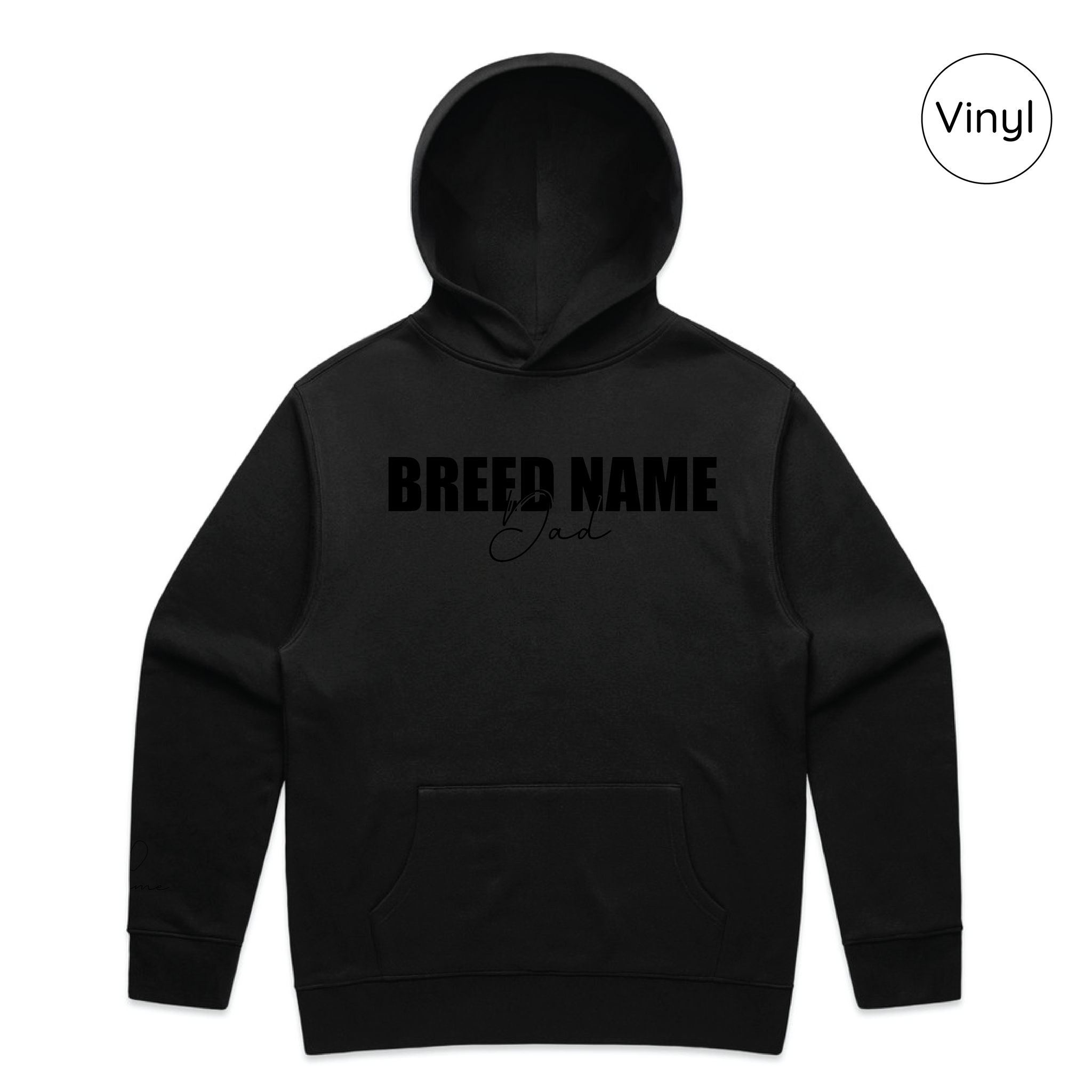 BLD LIFESTYLE CLUB HOODIE: "Breed Dad" | Black (Vinyl)