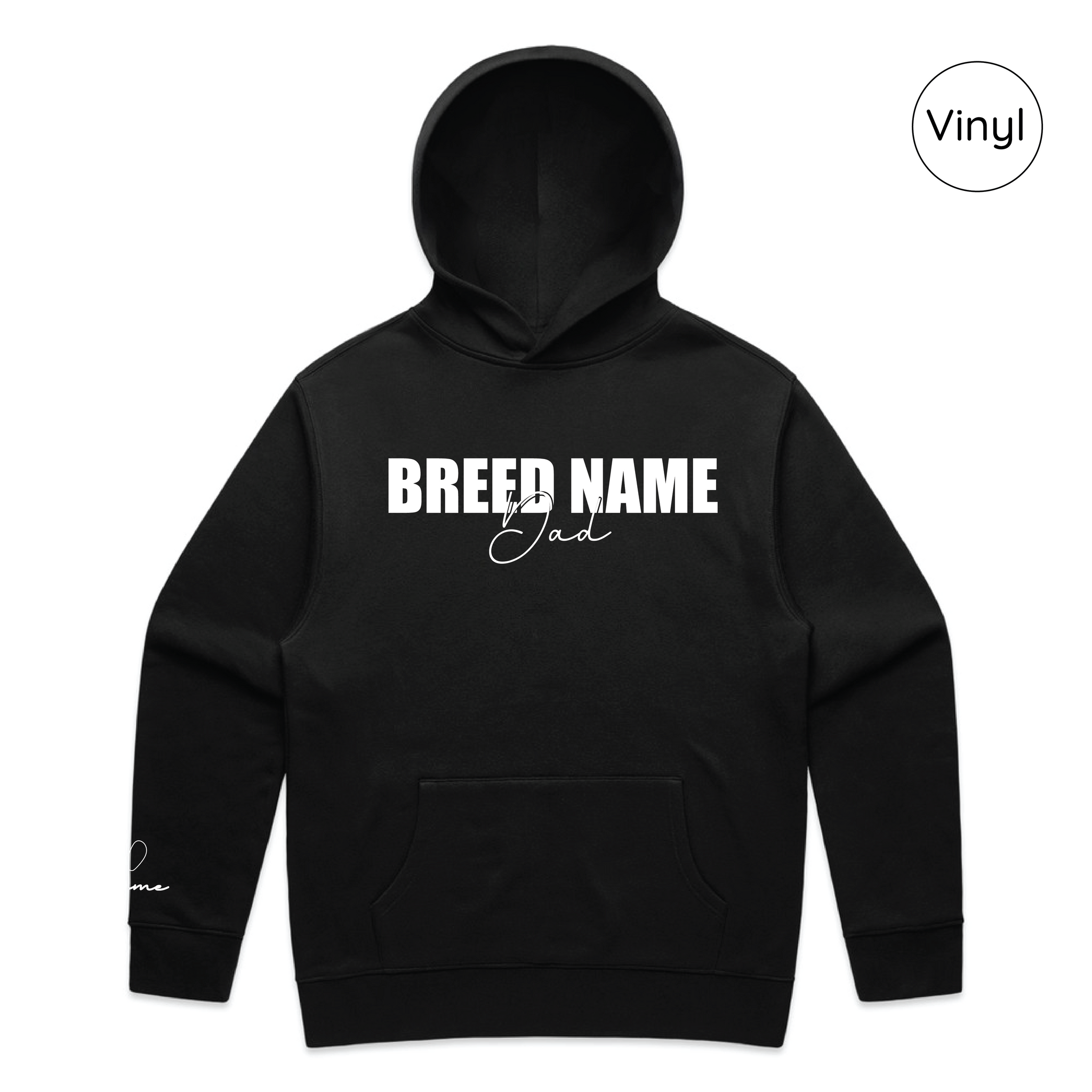 BLD LIFESTYLE CLUB HOODIE: "Breed Dad" | Black (Vinyl)