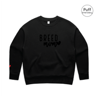 BLD LIFESTYLE CLUB CREW: "Breed Mum"| Black (3D Puff Embroidery)