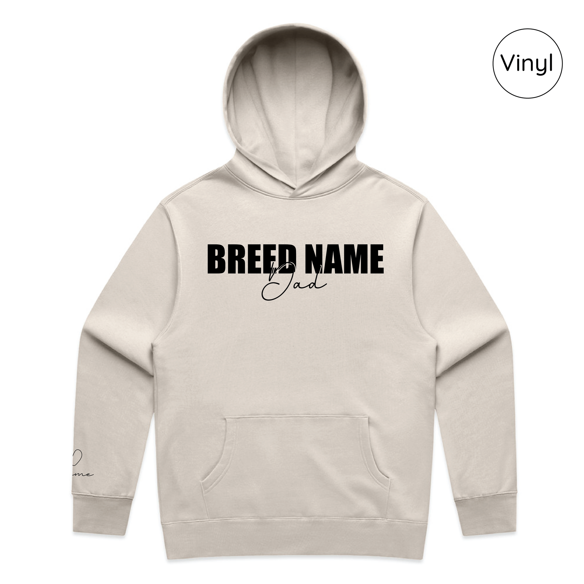 BLD LIFESTYLE CLUB HOODIE: "Breed Dad" | Bone (Vinyl)