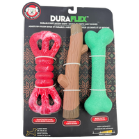 CAITEC: Three Pack Festive Dura Flex Flavoured Dog Chew Toy