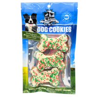 DOG TREATS | Huds and Toke: Xmas Sparkle Doggy Bones | Small | 3 Pces (Yoghurt Frosted)
