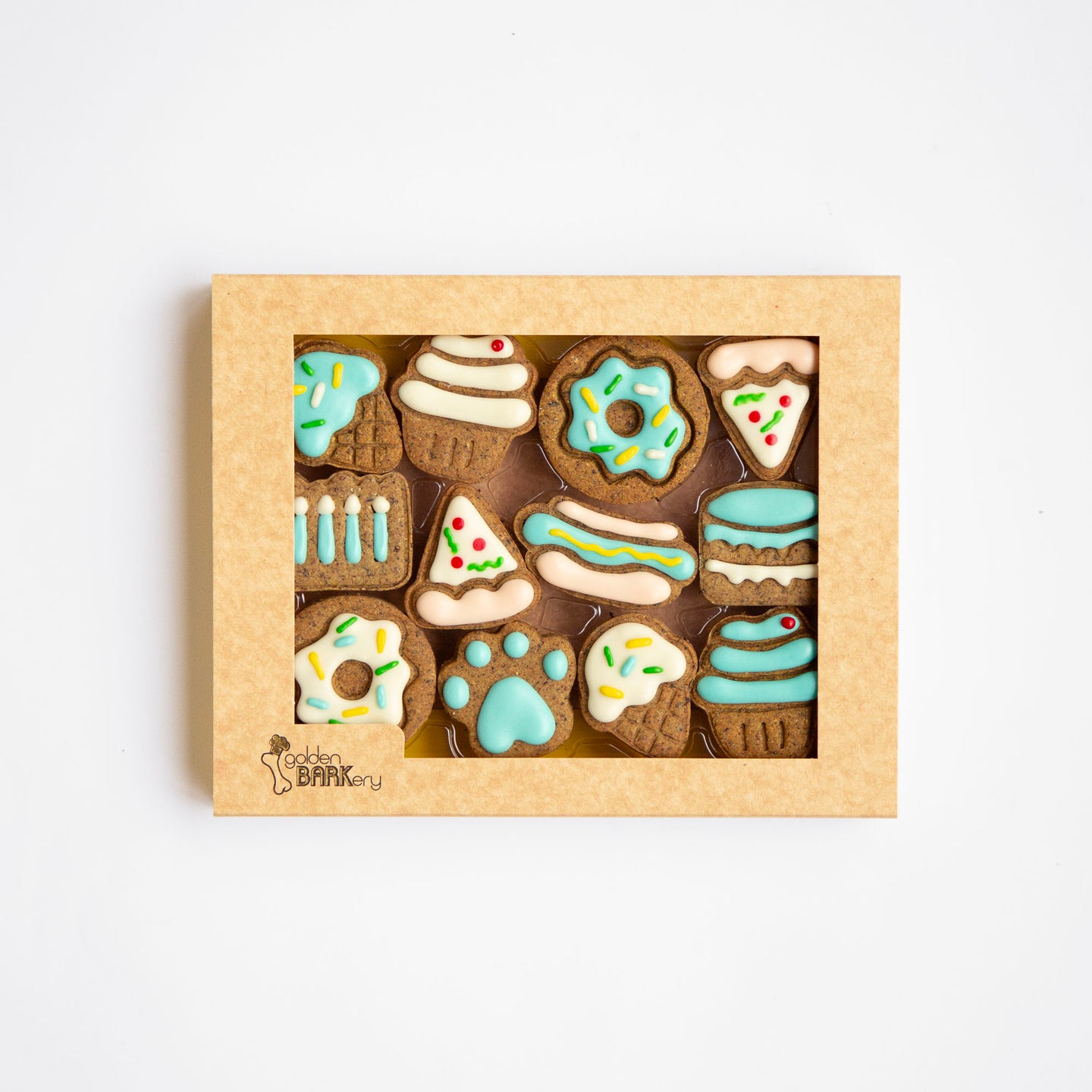 DOG TREATS | Golden BARKery: Dog Biscuits - Celebration Box (Blue)