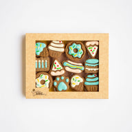 DOG TREATS | Golden BARKery: Dog Biscuits - Celebration Box (Blue)
