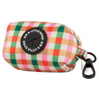 DOG POOP BAG HOLDER: Candy Lane Plaid