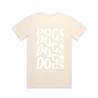 BLD LIFESTYLE CLUB TEE: "Dogs Dogs Dogs Dogs" | Ecru (Digital Printing)