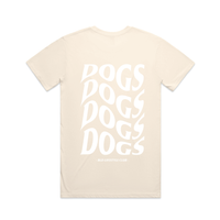 BLD LIFESTYLE CLUB TEE: "Dogs Dogs Dogs Dogs" | Ecru (Digital Printing)