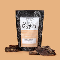 DOG TREATS | Biggies Raw Pantry: Emu Jerky 125g