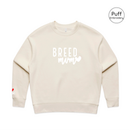 BLD LIFESTYLE CLUB CREW: "Breed Mum" | Ecru (3D Puff Embroidery)