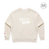 BLD LIFESTYLE CLUB CREW: "Breed Mum" | Ecru (3D Puff Embroidery)