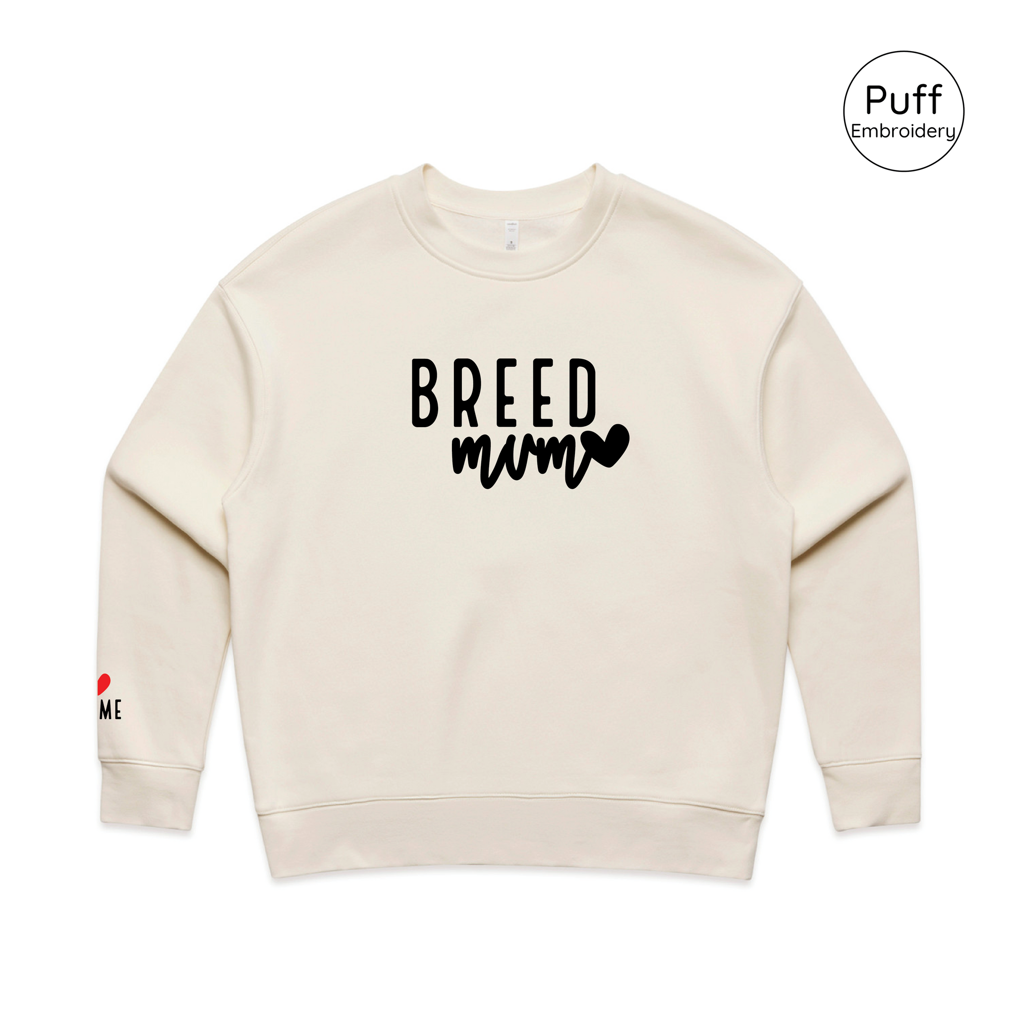 BLD LIFESTYLE CLUB CREW: "Breed Mum" | Ecru (3D Puff Embroidery)
