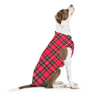 DOG STRETCH FLEECE | Goldpaw: Red Plaid