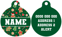 Pet ID Tag | Gingerbread Cutie (Green)