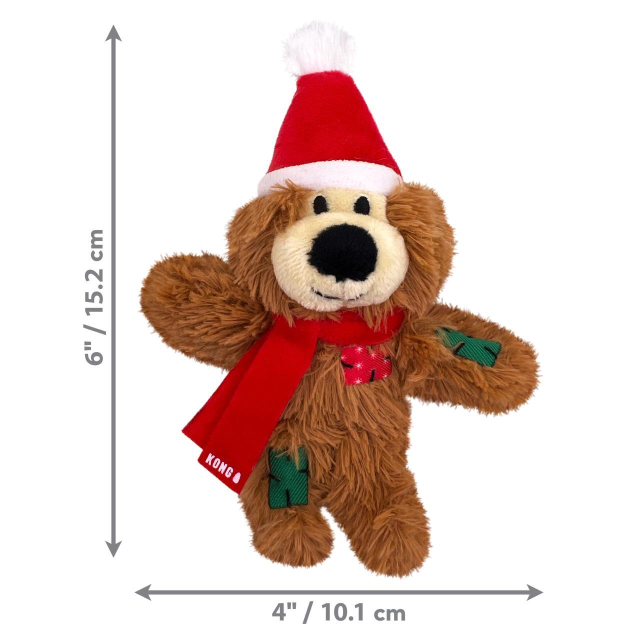KONG (CAT): Christmas Holidays Softies Plush Cat Toy - Brown