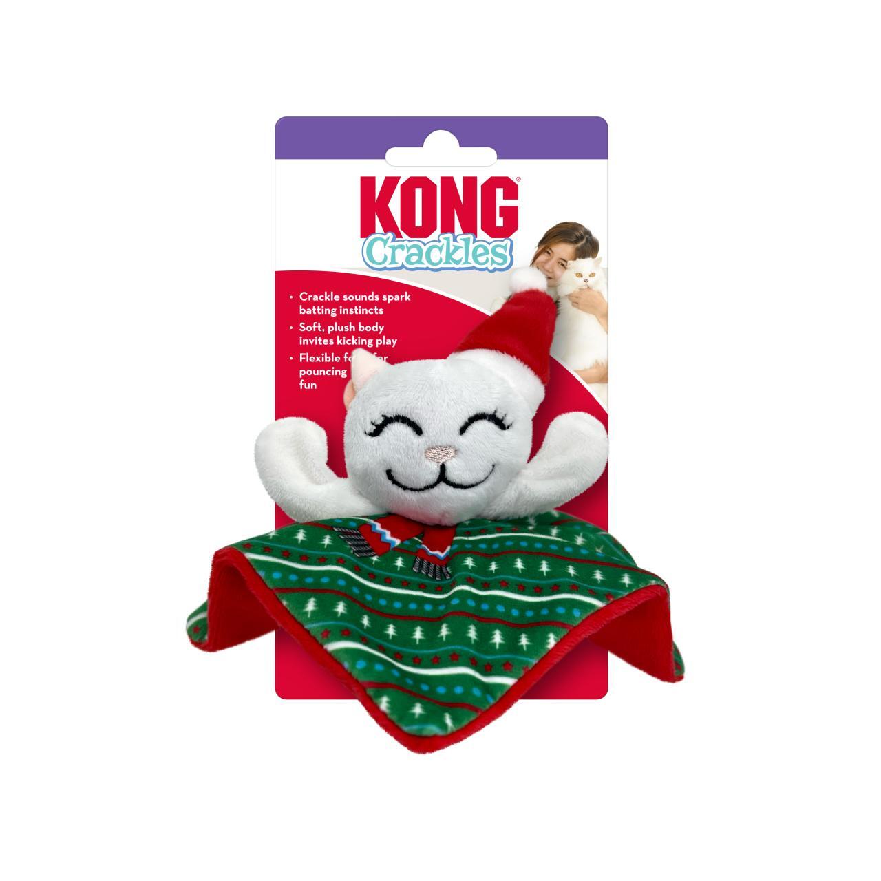 KONG (CAT): Crackles - Christmas Holiday Crackles Santa Kitty Cat