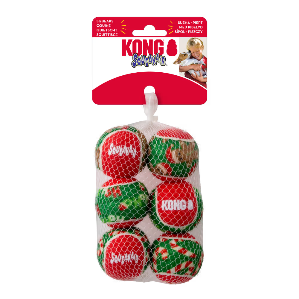 KONG: Holiday Squeaker Balls 6PK - Small