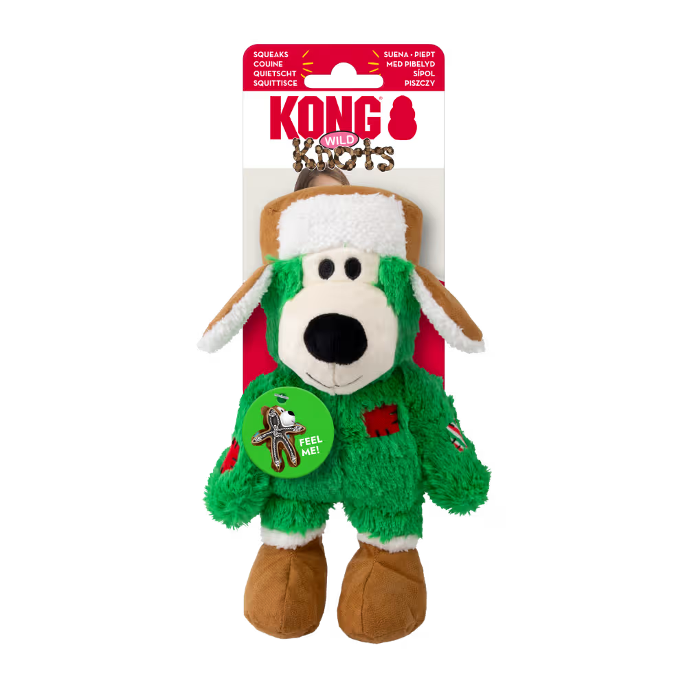 KONG: Holiday Wild Knots Bear Green S/M