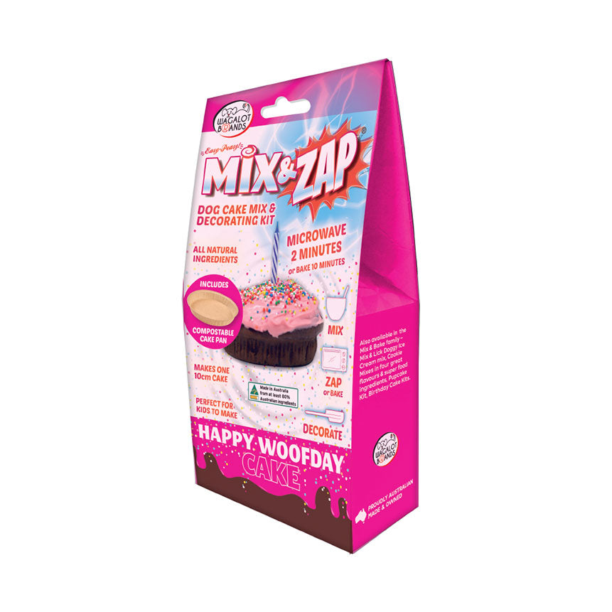 DOG TREATS Wagalot Dog: Cake Mix HAPPY WOOFDAY Cake Kit Pink