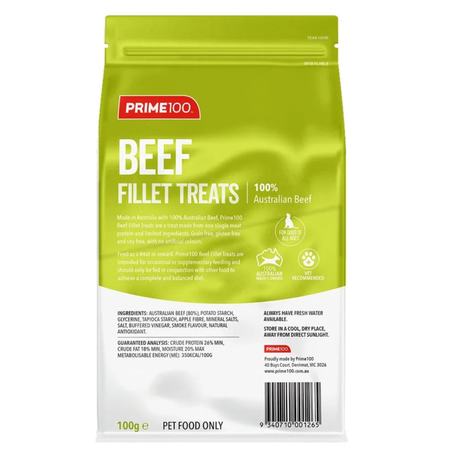 DOG TREATS | Prime100: SPT Beef Fillets 100g