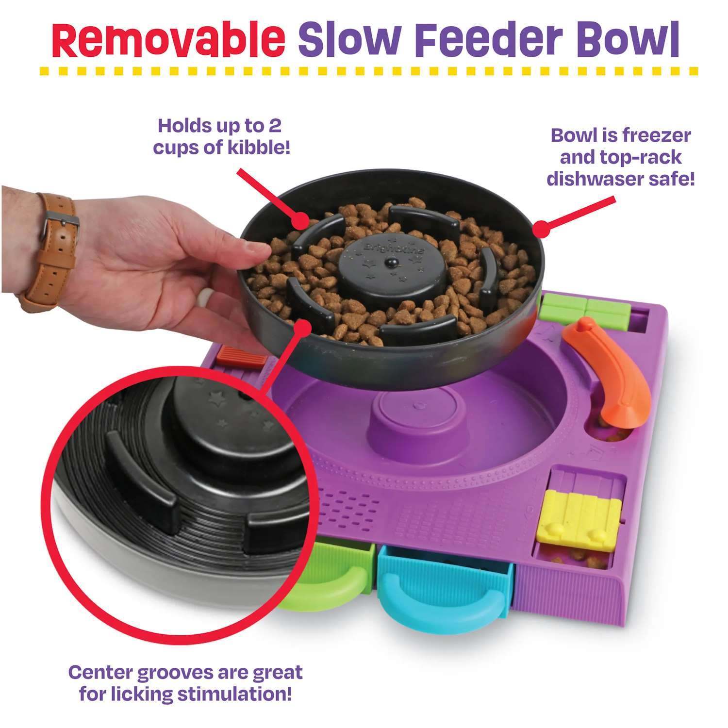 Brightkins: DJ Doggo Interactive Dog Puzzle Feeder