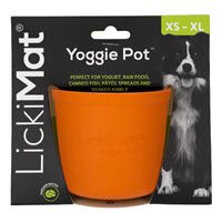 LICKIMAT: Yoggie Pot Slow Feeder Dog Bowl - Orange