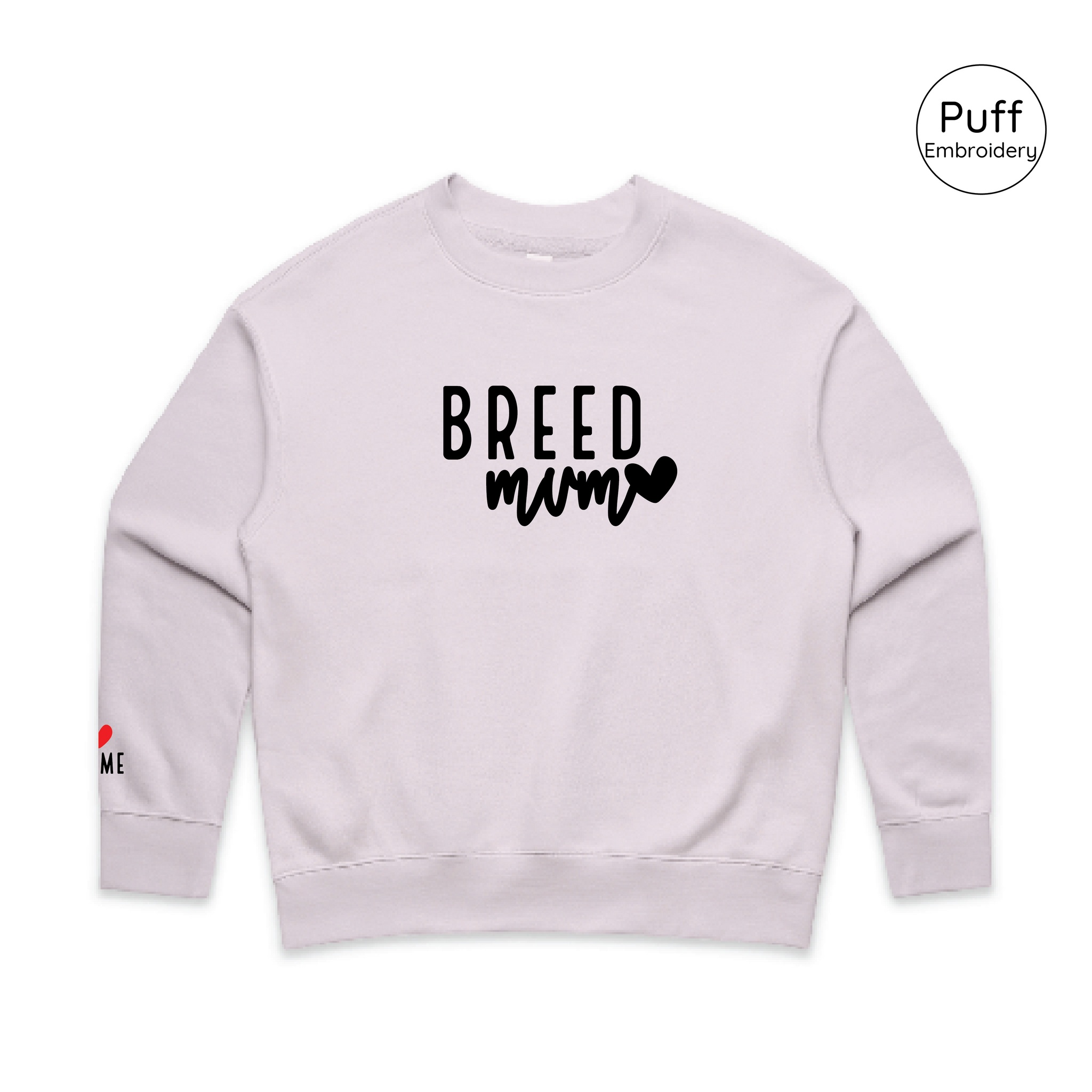 BLD LIFESTYLE CLUB CREW "Breed Mum" | Orchid (3D Puff Embroidery)