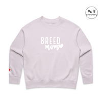 BLD LIFESTYLE CLUB CREW "Breed Mum" | Orchid (3D Puff Embroidery)