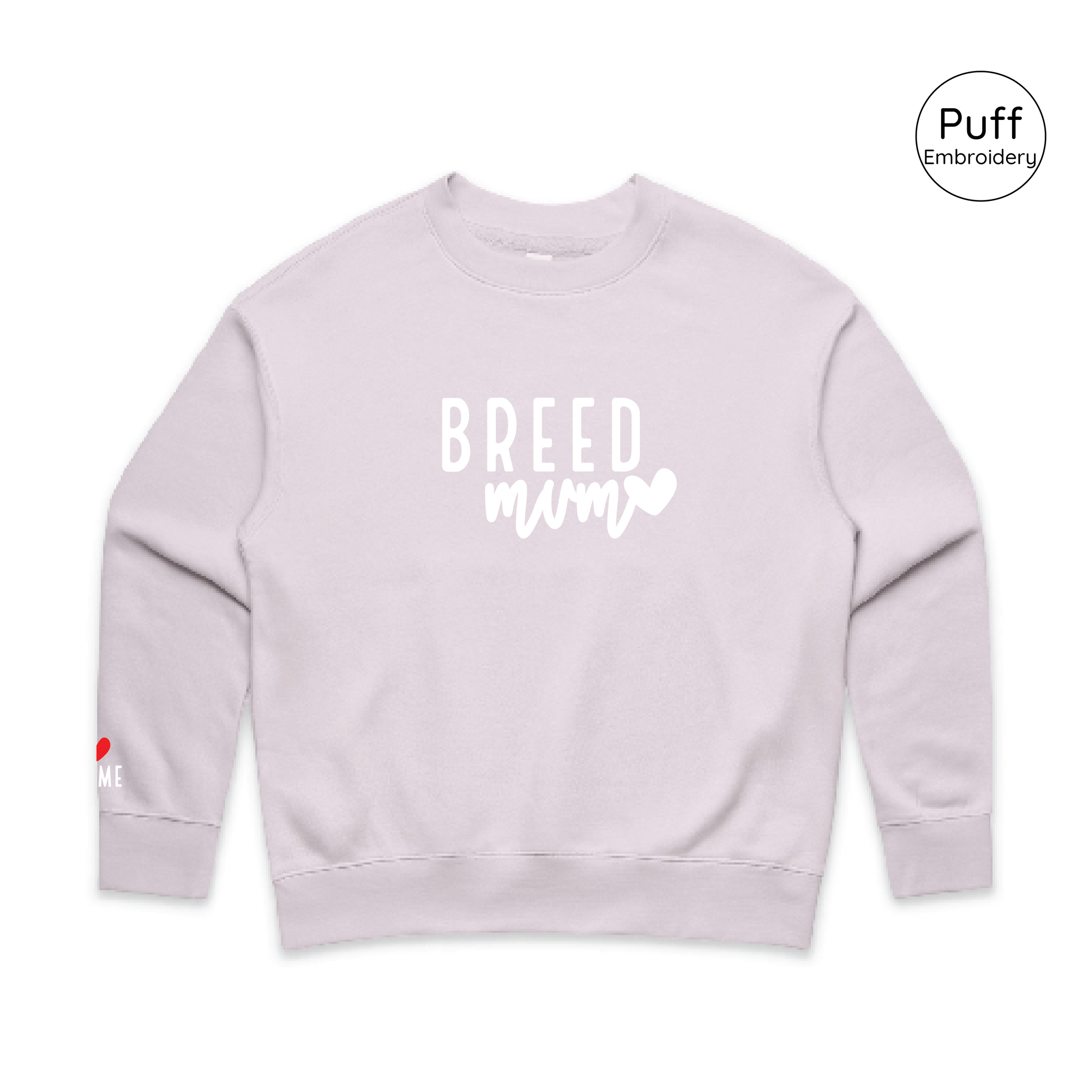 BLD LIFESTYLE CLUB CREW "Breed Mum" | Orchid (3D Puff Embroidery)