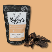 DOG TREATS | Biggies Raw Pantry: Goat Jerky 125g