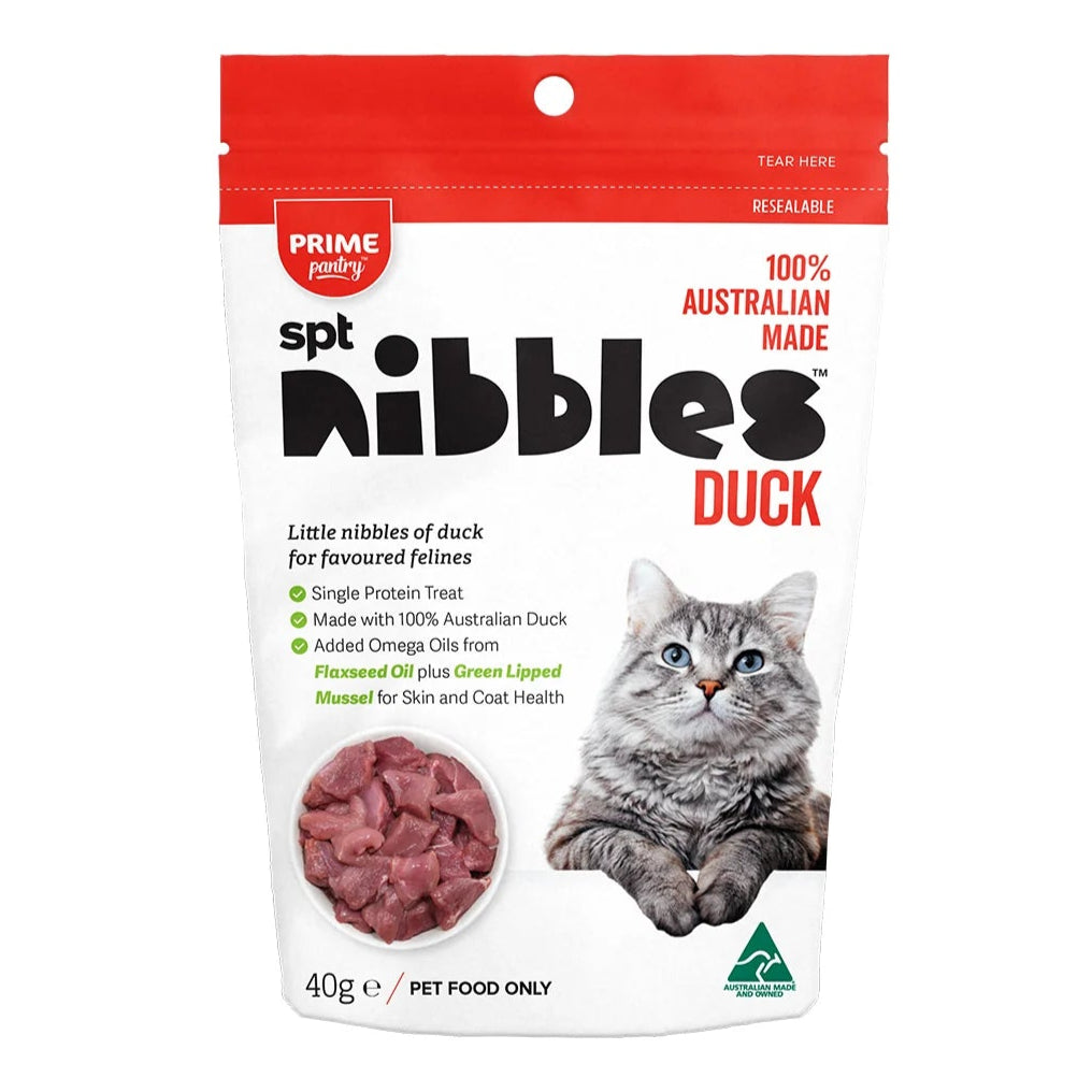 CAT TREATS: Prime Pantry SPT Nibbles Duck Treats 40g