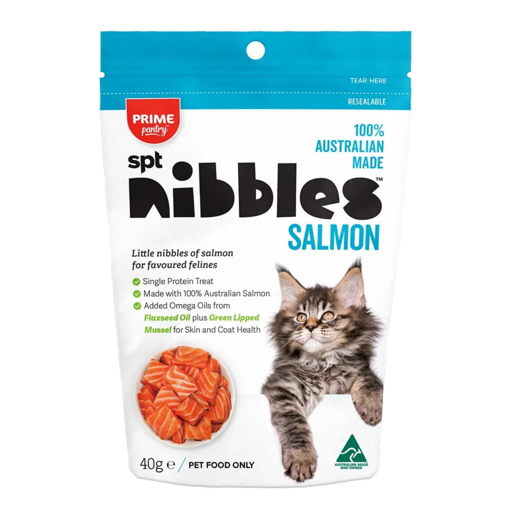CAT TREATS: Prime Pantry SPT Nibbles Salmon Treats 40g