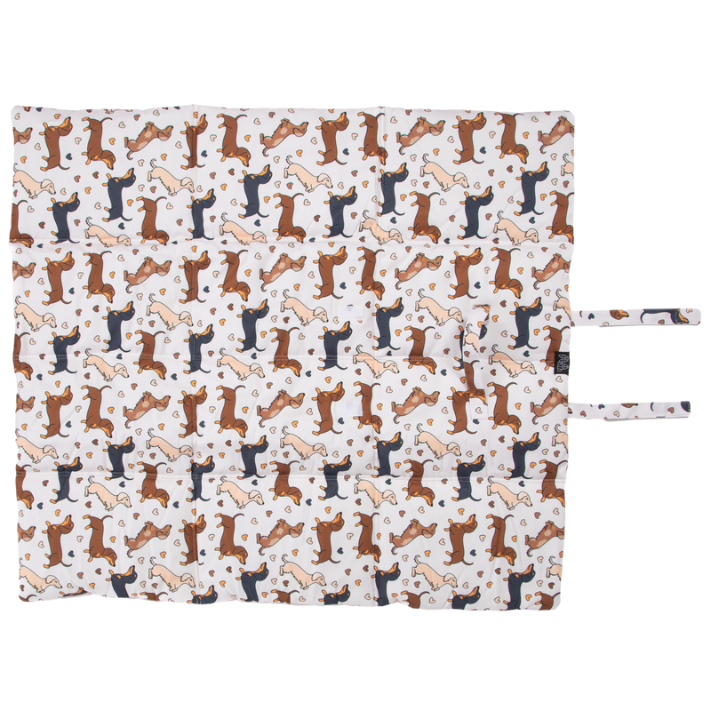 ON-THE-GO PET MAT: Dashie Lovers/Latte Gingham (SOLD OUT)
