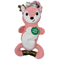 Outward Hound: Scrunch Bunch Dog Toy - Pink Reindeer