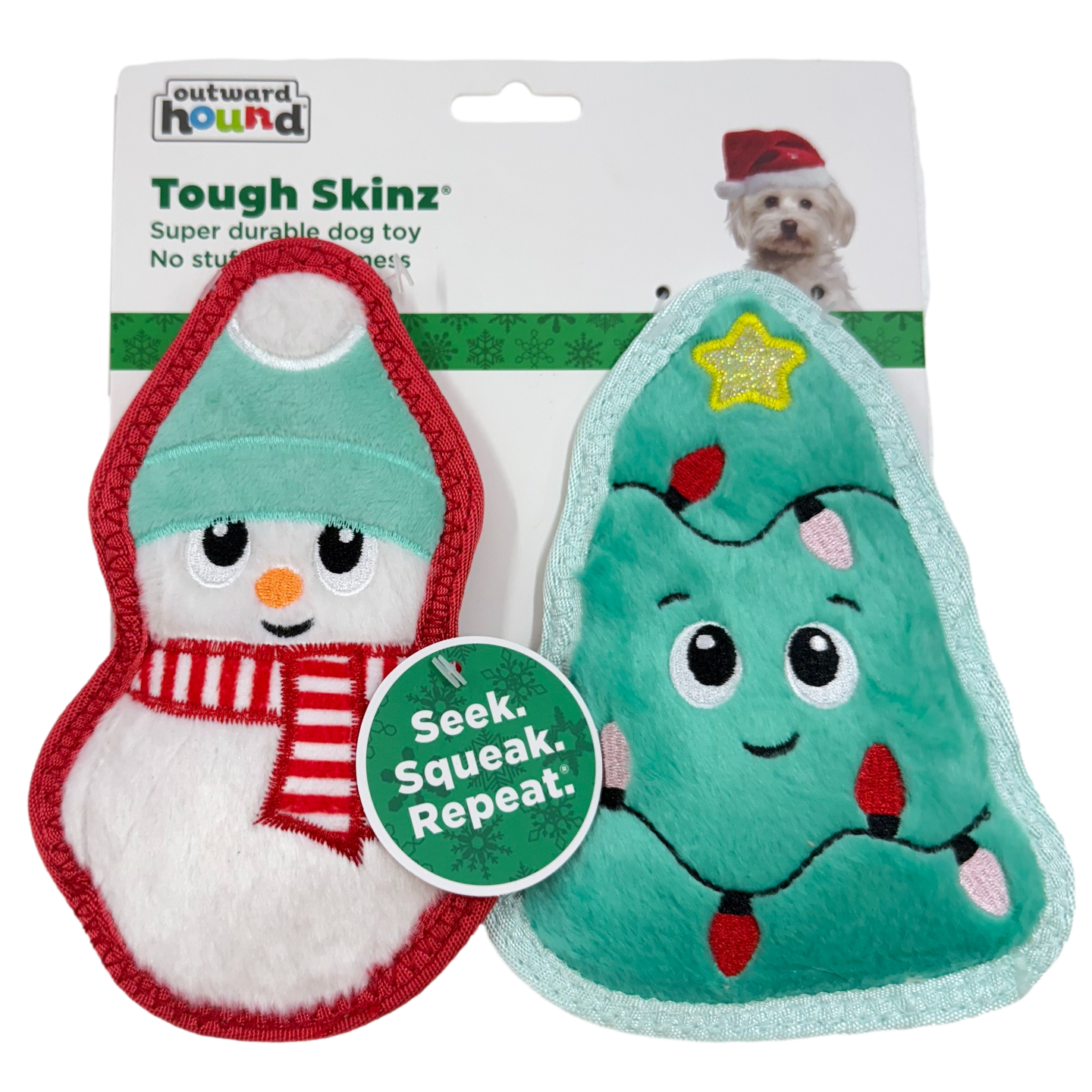 Outward Hound: Tough Skinz - Small Snowman/Tree (2 Pack)
