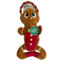 Outward Hound: Scrunch Bunch Dog Toy - Gingerbread Man