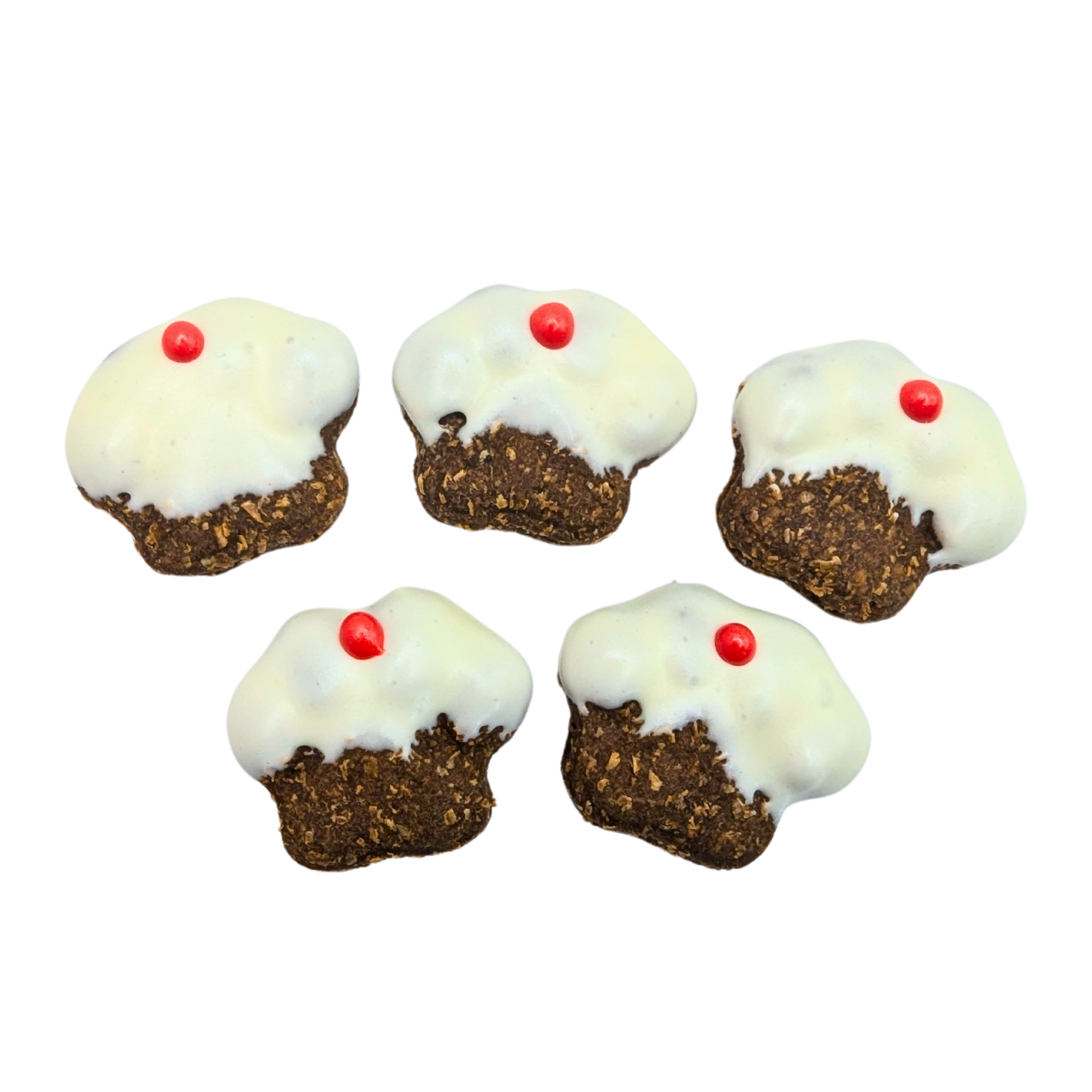 DOG TREATS | Huds and Toke: Little Paw Xmas Puddings | Small | 5 Pces (Yoghurt Frosted)