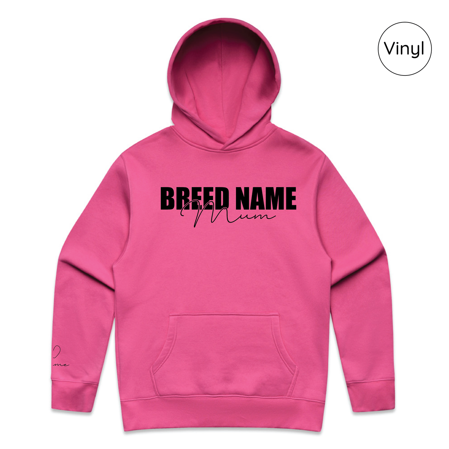 BLD LIFESTYLE CLUB HOODIE: "Breed Mum" | Pink (Vinyl)