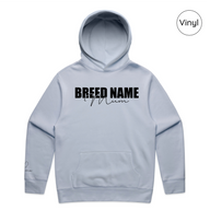 BLD LIFESTYLE CLUB HOODIE: "Breed Mum" | Powder Blue (Vinyl)