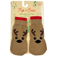 Pup Crew: Holiday Dog Socks M/L - Reindeer