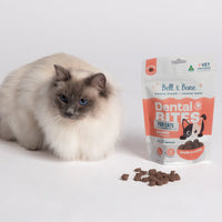 CAT TREATS | Bell & Bone Cat: Dental Bites - Salmon/Charcoal 80g
