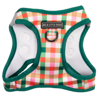 STEP-IN DOG HARNESS: Candy Lane Plaid