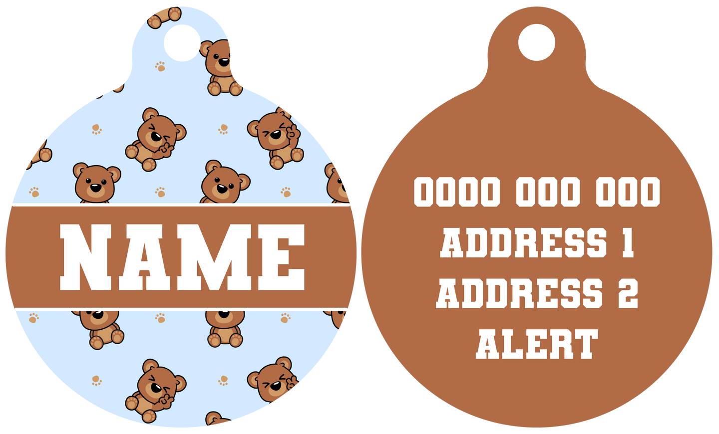 Pet ID Tag | Cuddle Club (Brown)