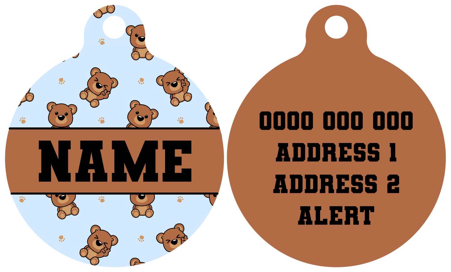 Pet ID Tag | Cuddle Club (Brown)