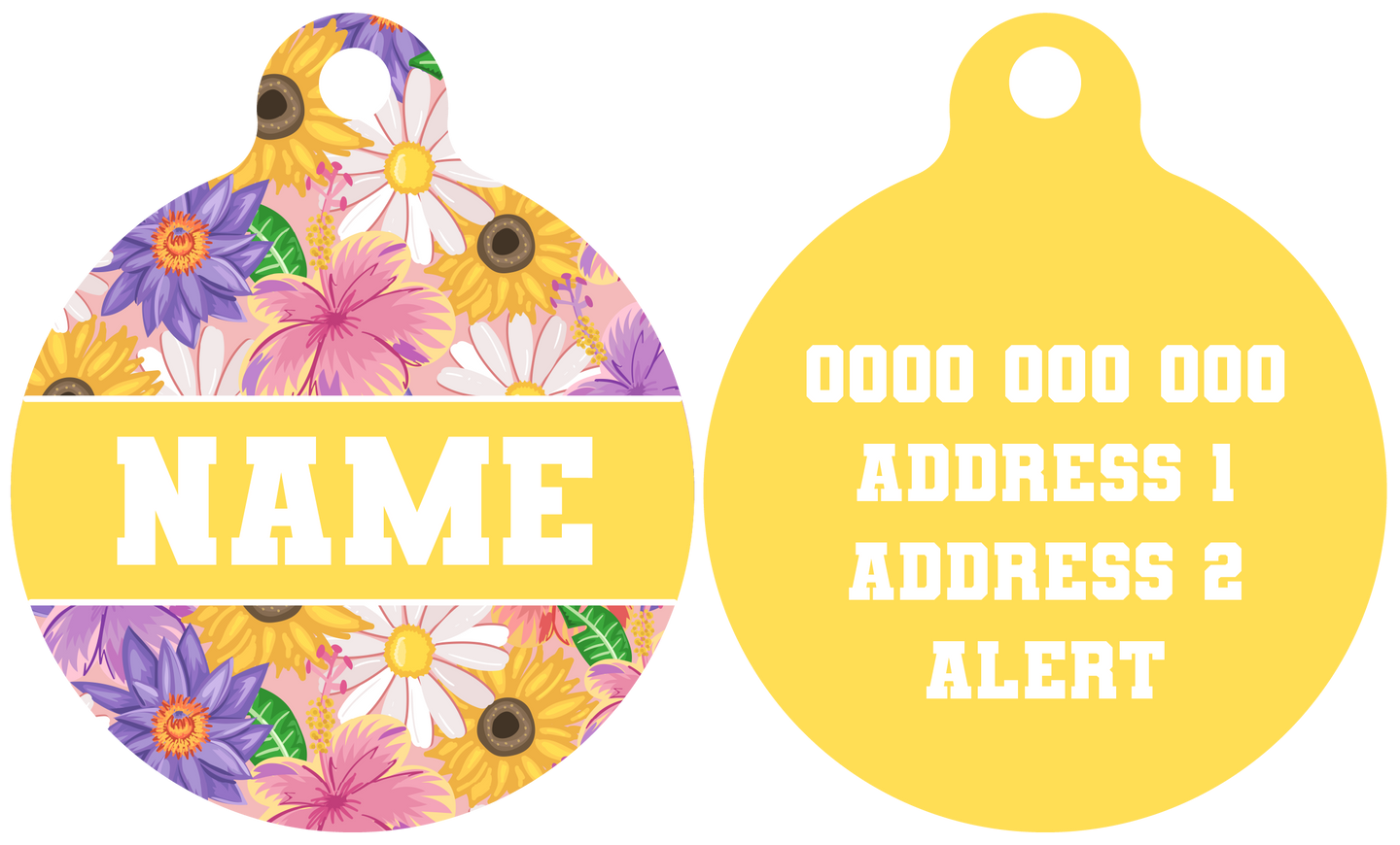 Pet ID Tag | Spring Fling (Lemon)